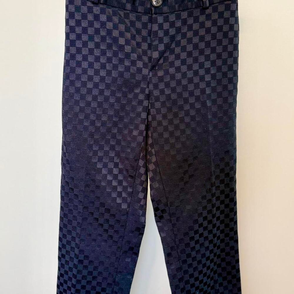 Banana republic navy checkered trousers